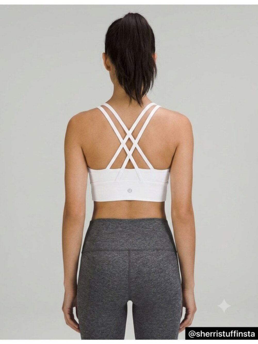 EXCELLENT Lululemon Energy Sports Yoga Bra Long Line Medium Support White 2 XS